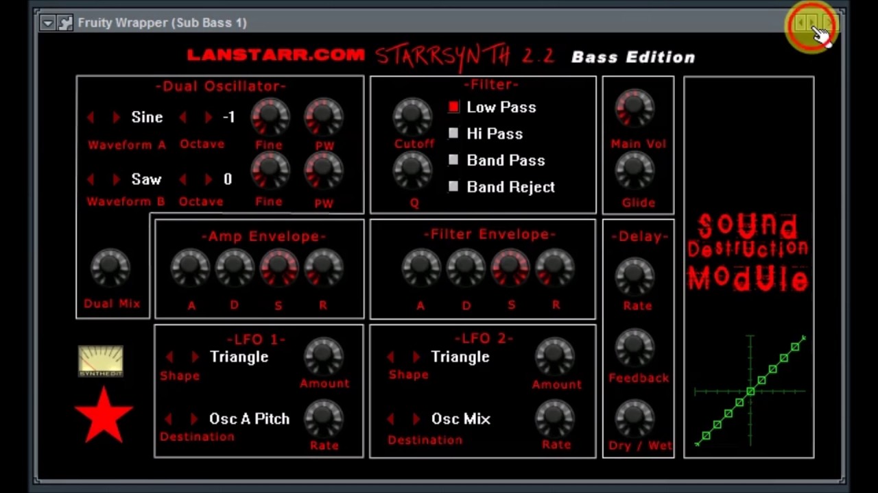 Lanstarr Star Synth 2 2 bass edition