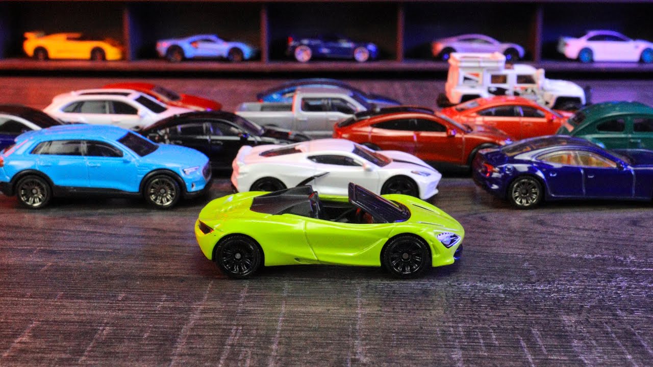 Распаковка машинок из спичечных коробок: McLaren 720s Spider, Tesla, F150, Karma