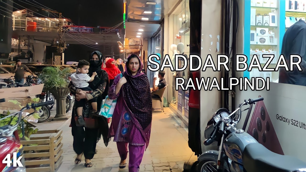 walking in the Rawalpindi Pakistan - Saddar bazar (4K) 2022