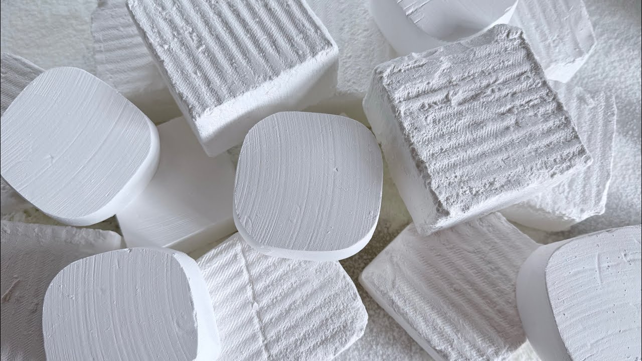Giant chalk paired with round cake chalk blocks丨脆脆的千层粉笔丨ASMR