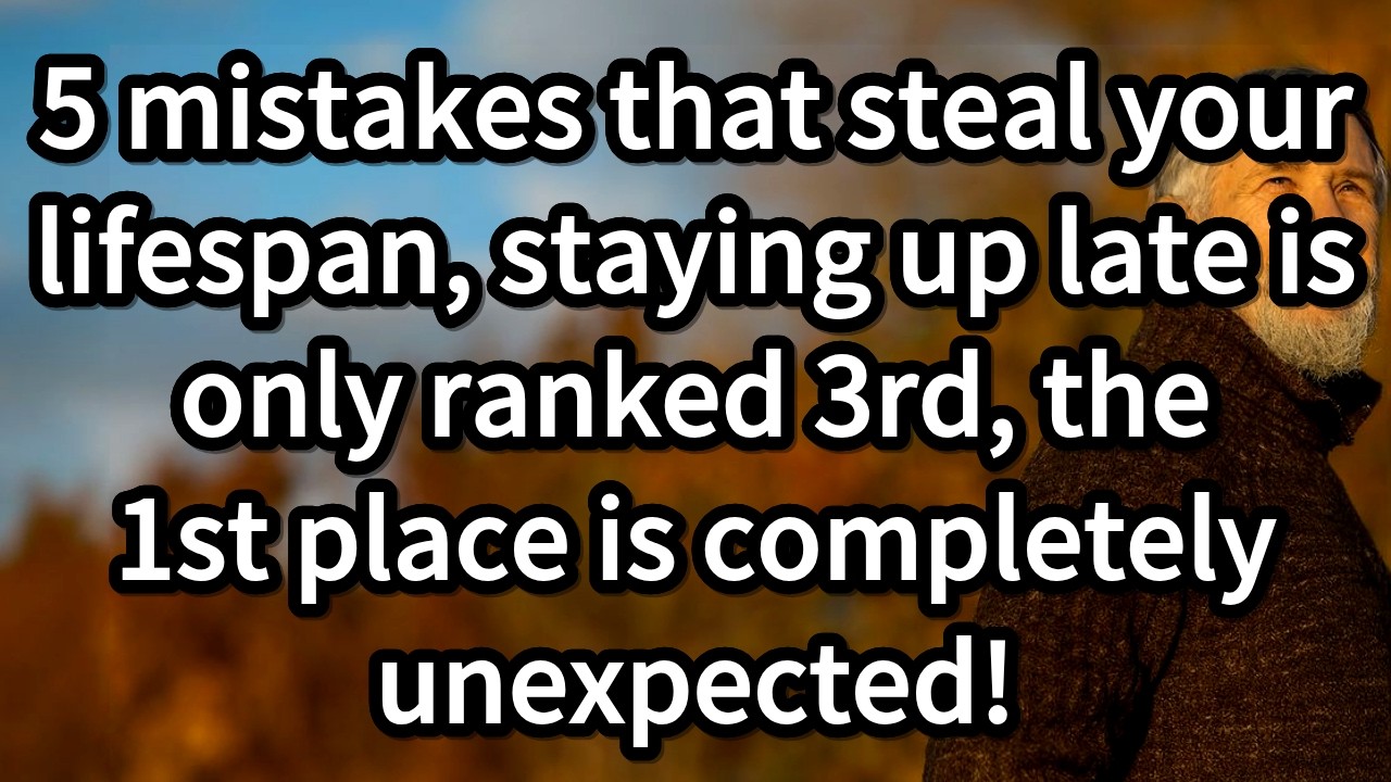 5 Deadly Habits That Shorten Your Lifespan After 60 — Staying Up Late Is Only #3[Advice for seniors]