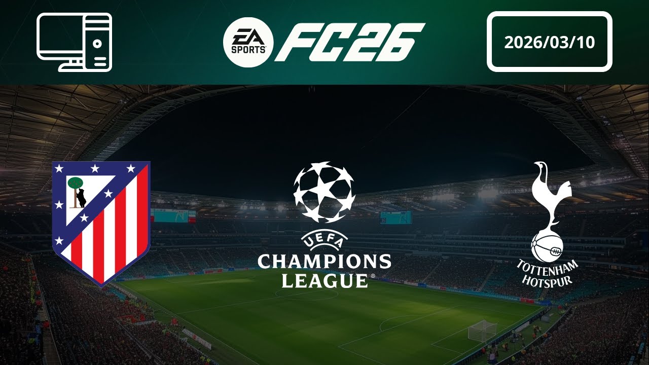 [4K] Atletico Madrid vs Tottenham Hotspur - Prediction - 2025-26 UEFA Champions League - EA FC 26