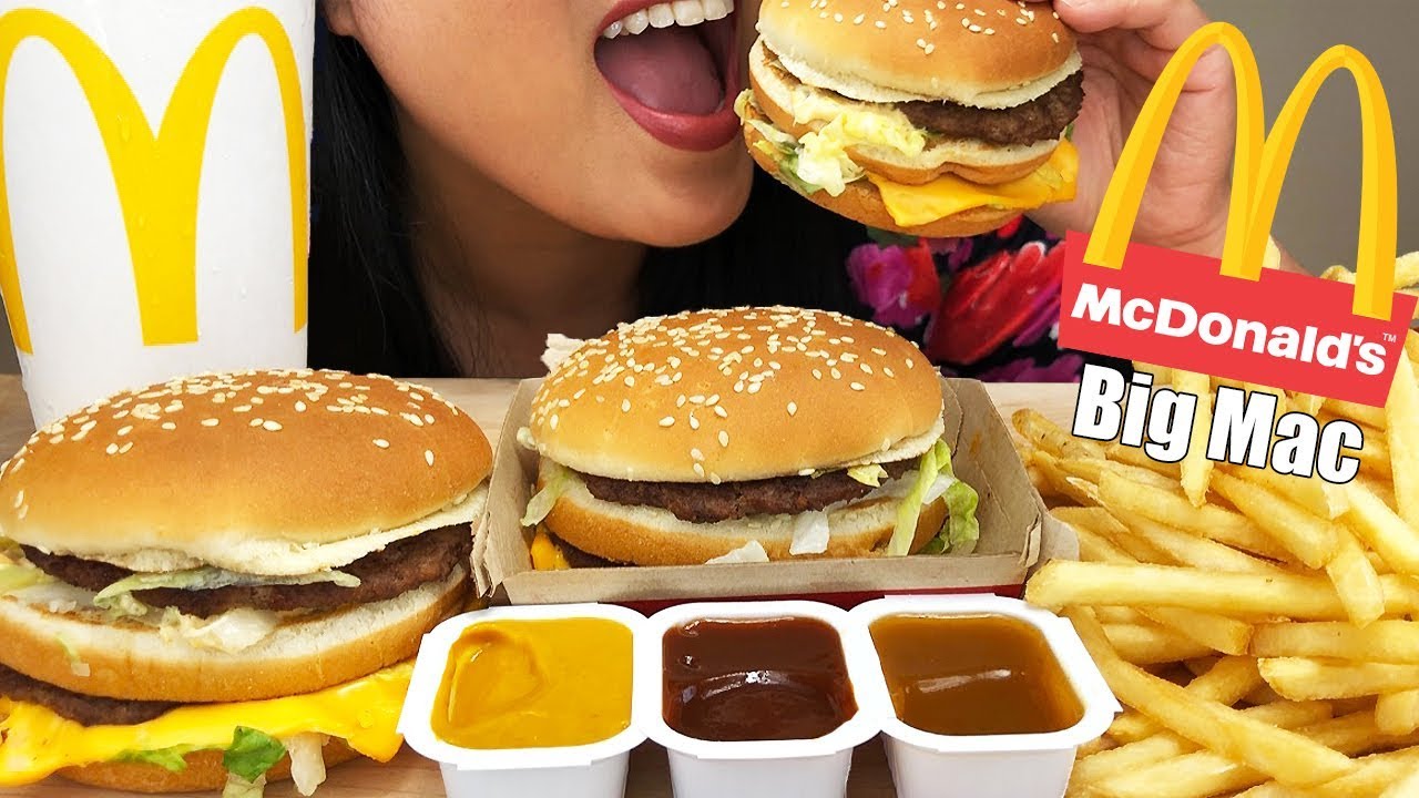 ** ASMR MCDONALD'S BIG MAC ** Eating Sounds | French Fries + Big Mac FAST FOOD | ASMR Phan