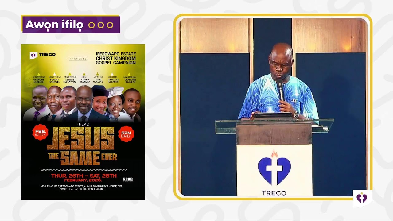 Ijoba Olorun - p/Joseph Okunola | NI ESE RE (Eko Bibeli Os'ose) | February 23, 2026
