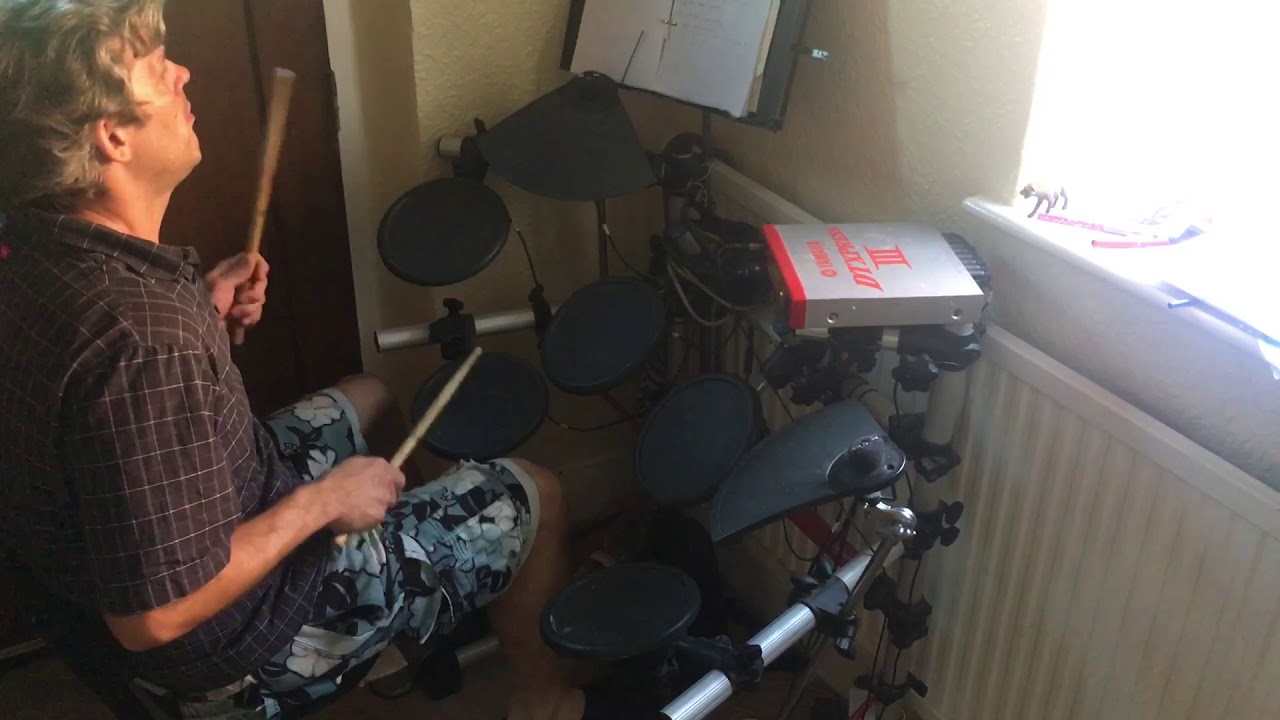Cross rhythm 4/3 to 3/4. snare and bass. coordination