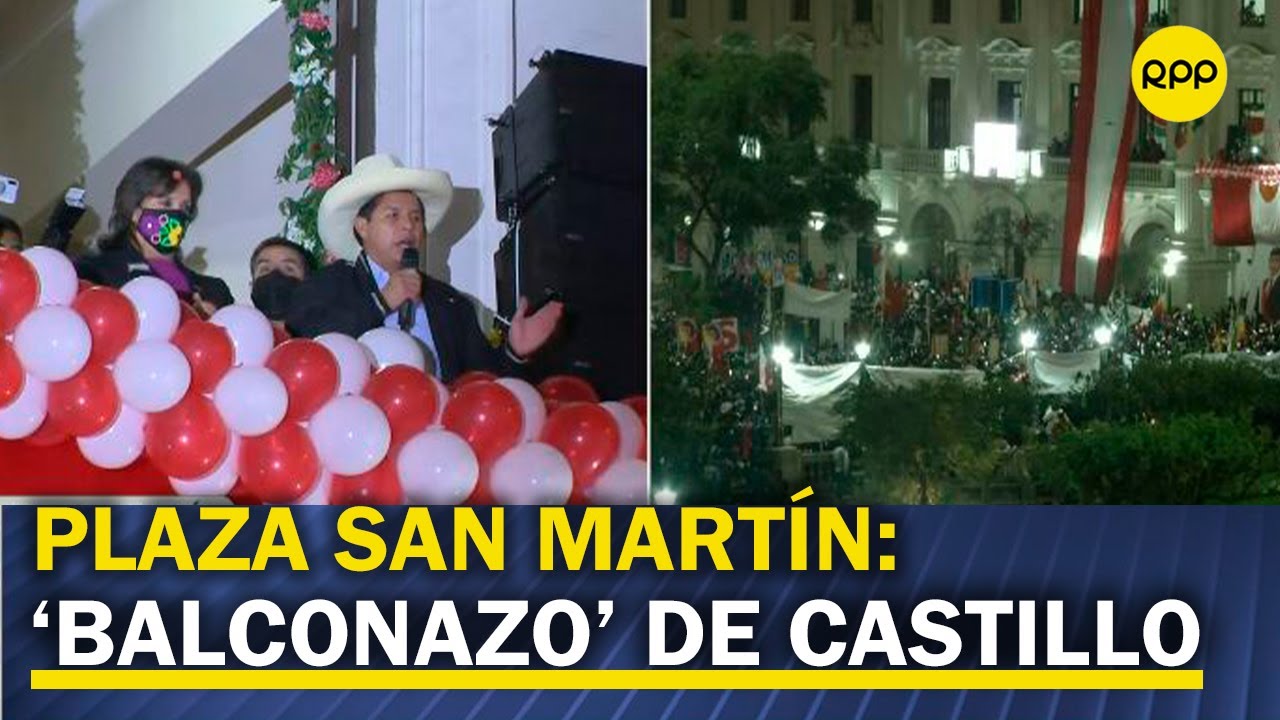 Pedro Castillo realizó ‘balconazo’ tras recibir credenciales