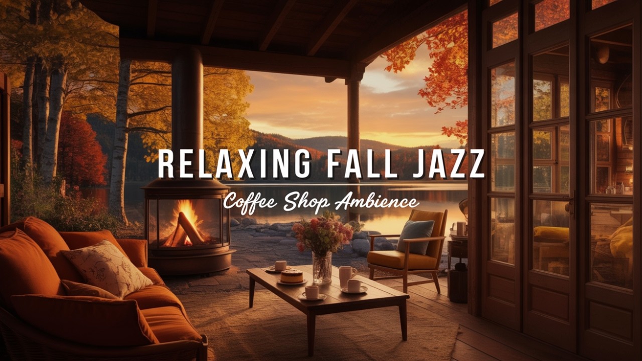 Jazz Relaxing Music at Cozy Cabin Ambience to Study ❄️ Snowfall, Fireplace Sounds for Sleeping 🔥 85