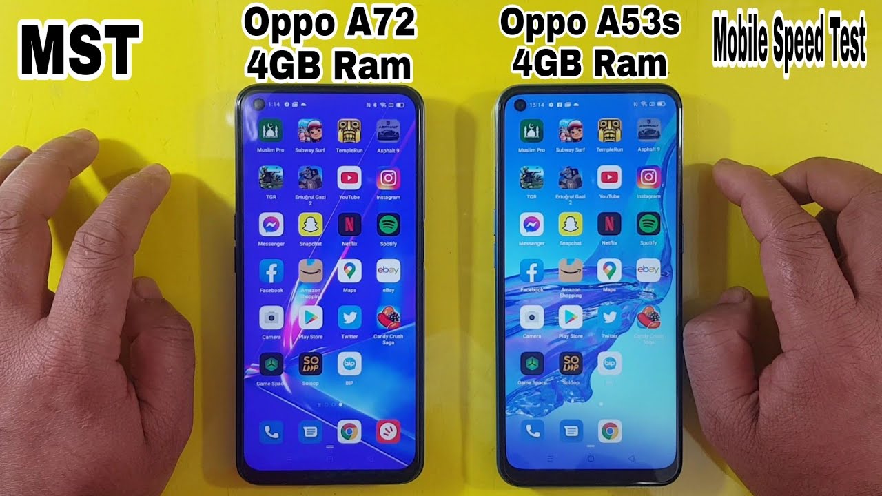 OPPO A72 VS OPPO A53S SPEED TEST COMPARISON MST OFFICIAL