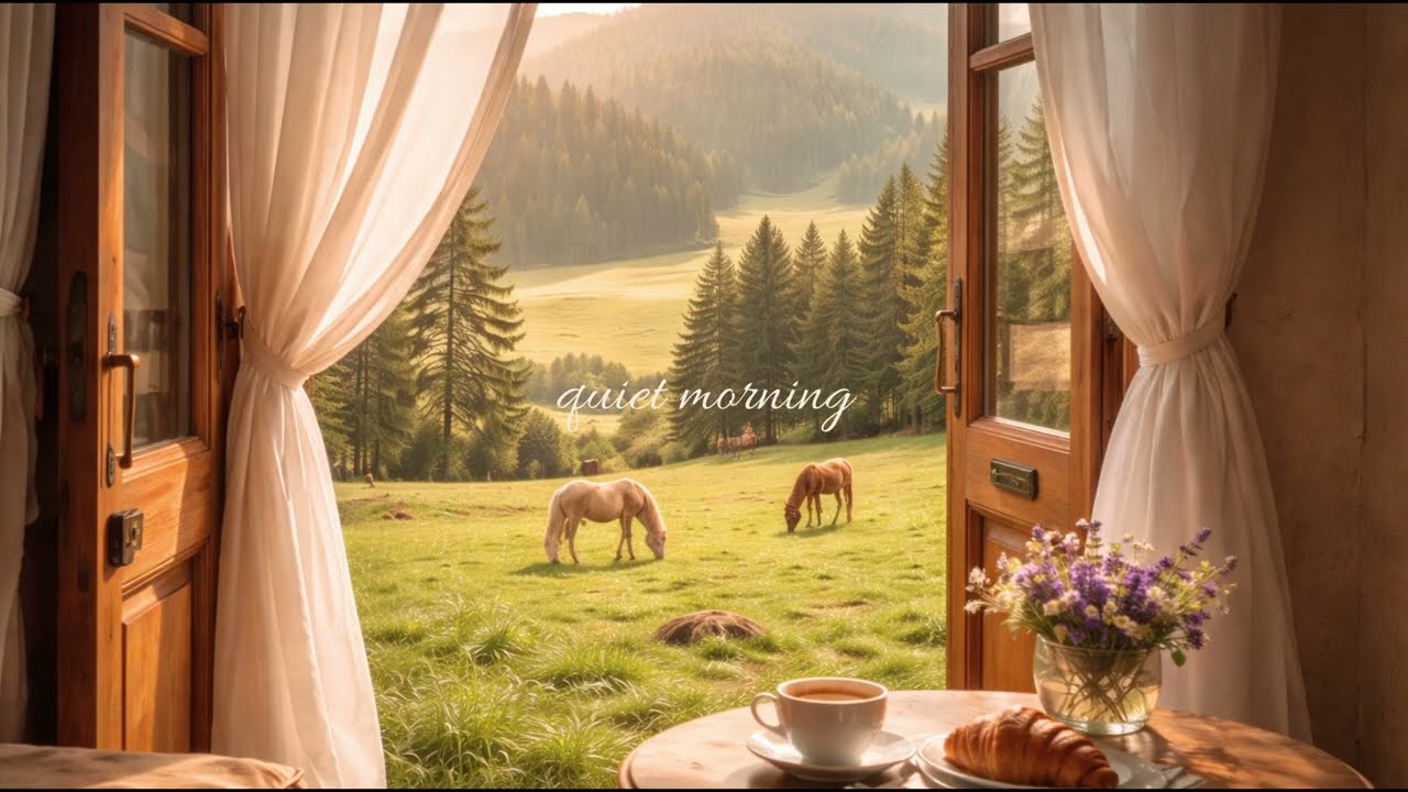 Мягкое пианино и утренние птицы в горах 🌿 Спокойный альпийский рассвет