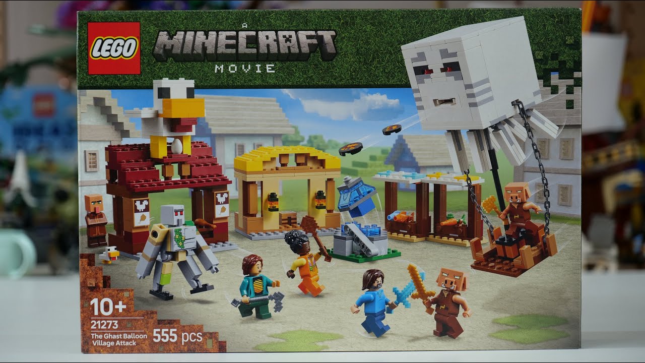 LEGO Minecraft Movie 21273 Atak na wioskę balon&oacute;w Ghast&oacute;w &ndash; recenzja LEGO Speed Build
