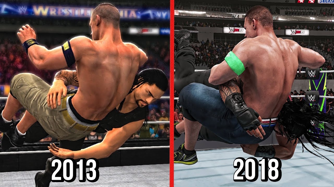 The Evolution Of Roman Reigns Spear! ( WWE 2K14 To WWE 2K19 )