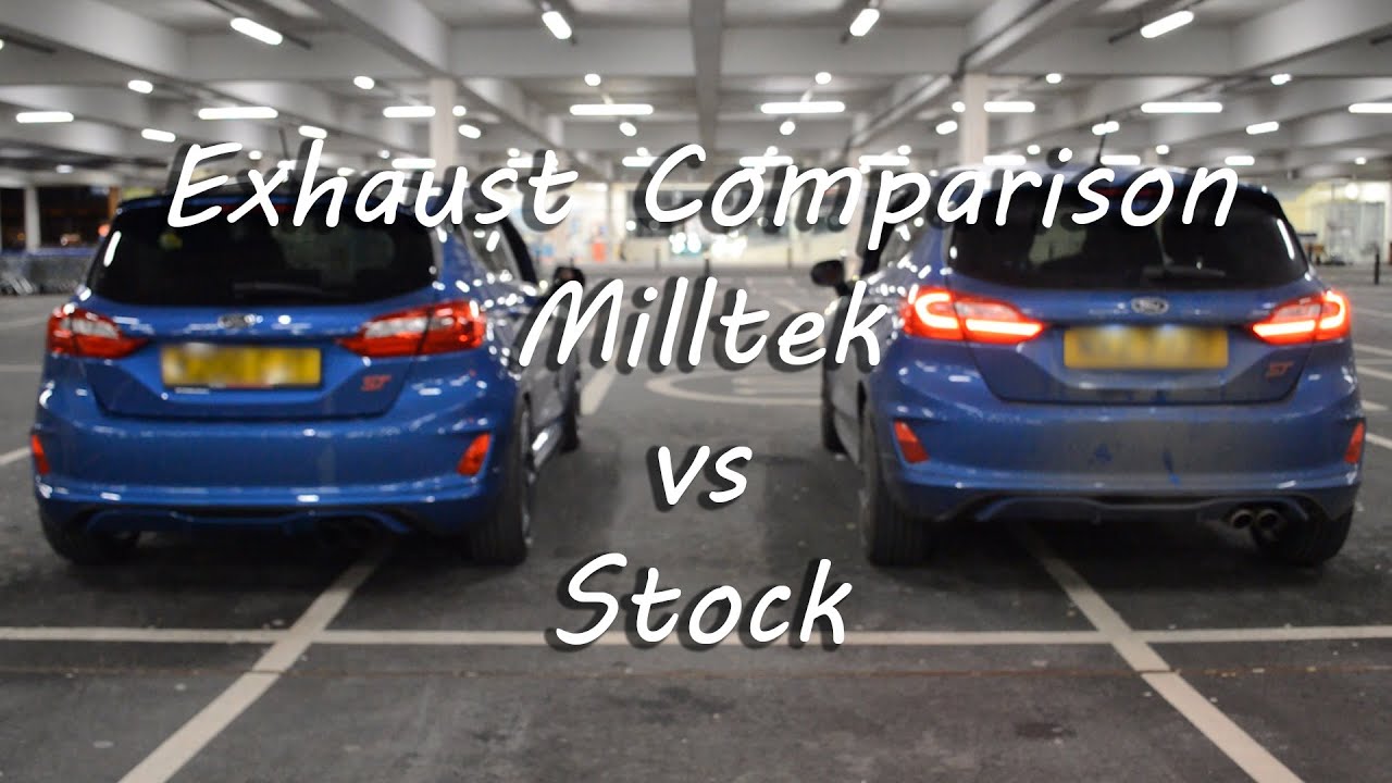 Mk8 Fiesta ST Milltek vs Stock Exhaust comparison
