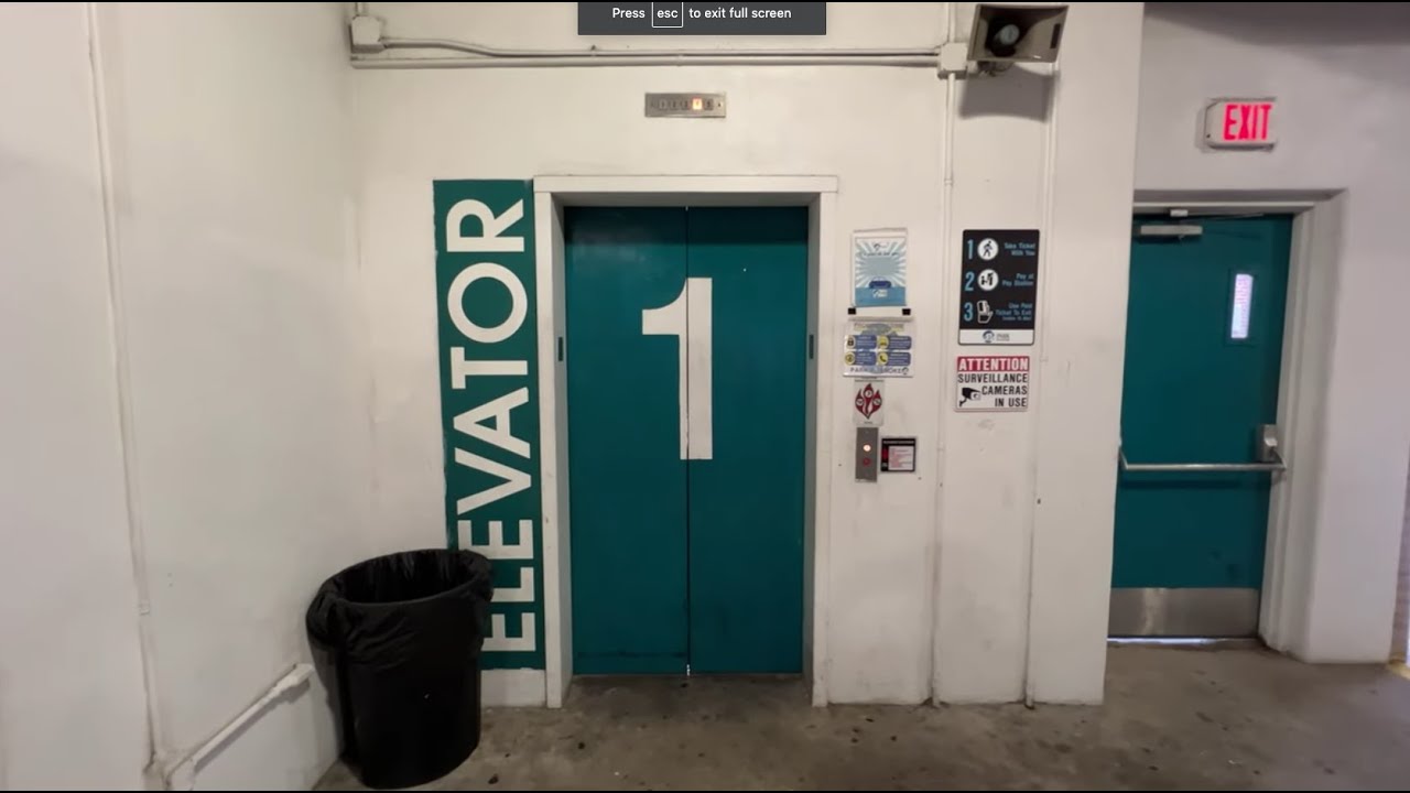 Impressive Relay Logic 1981 Dover Traction Elevator @ Center in the Square Garage Roanoke, VA 4K60