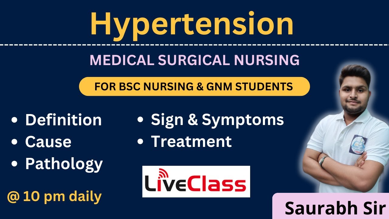 Hypertension || medical surgical nursing || For Bsc Nursing and GNM students