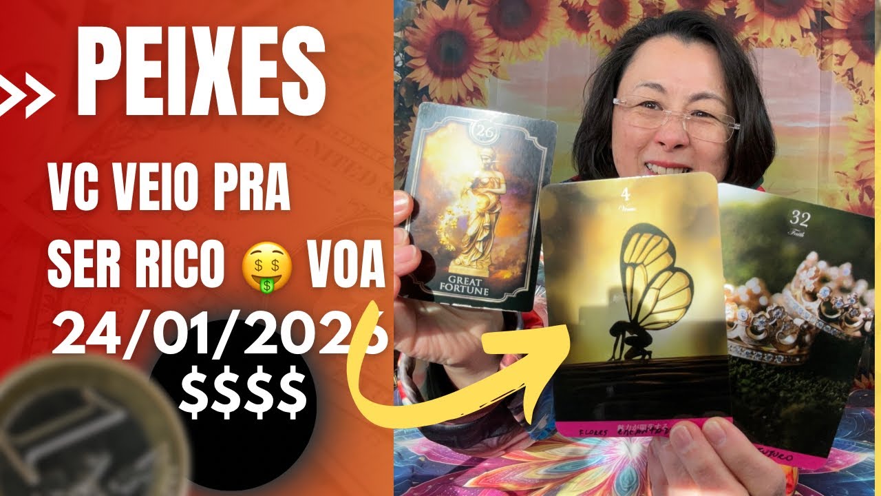 Peixes ♓️  A LIMPEZA SERÁ NECESSARIA , VOAR E PRA SER RICO 🤑 ENTÃO PEGA ESSA FORTUNA AGORA 🍀💰🍀💰🍀🙏🙏