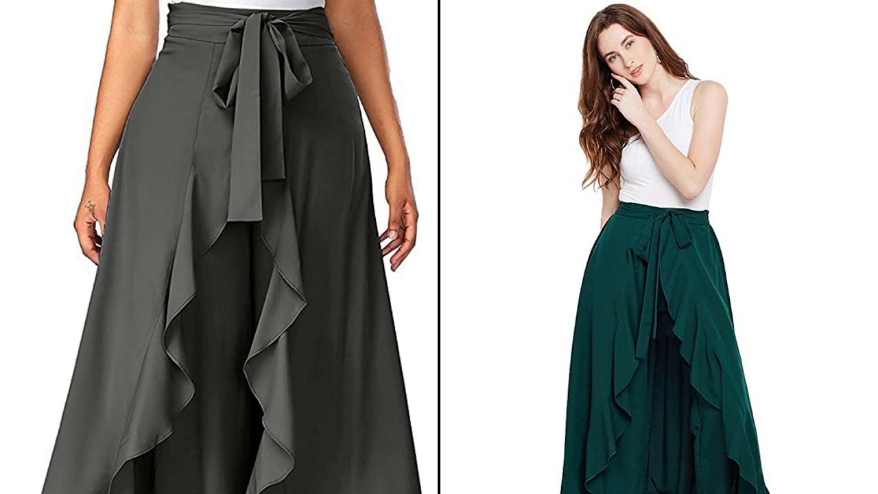 Girls Maxi Overlay Pant Skirt Ruffle skirt palazzo Maxi palazzo Cascading Ruffles Wrap Skirt Shorts
