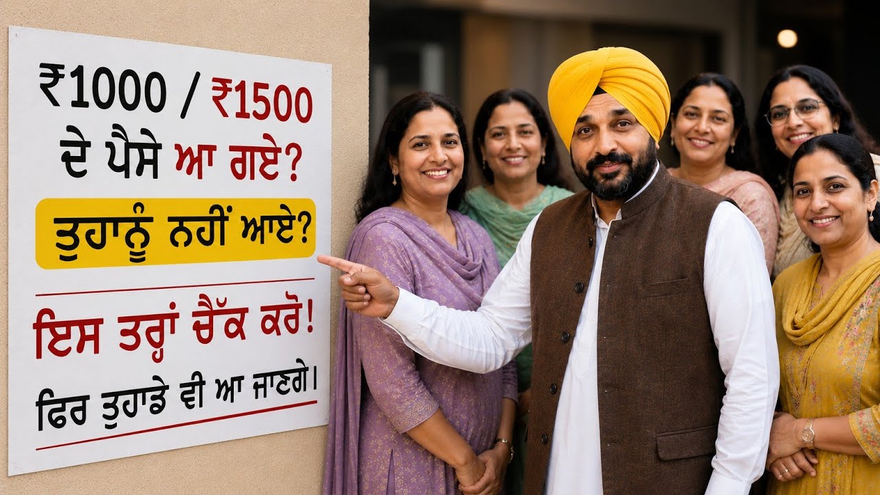 ₹1000 / ₹1500 ਦੇ ਪੈਸੇ ਆ ਗਏ?ਤੁਹਾਨੂੰ ਨਹੀਂ ਆਏ?ਇਸ ਤਰ੍ਹਾਂ ਚੈੱਕ ਕਰੋ!ਫਿਰ ਤੁਹਾਡੇ ਵੀ ਆ ਜਾਣਗੇ।