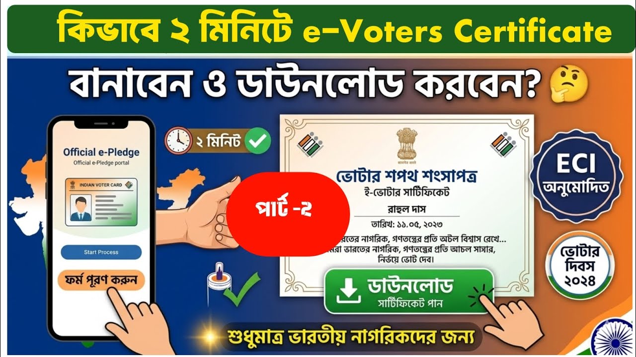 E Voters Certificate online apply || E-Voters Certificate অনলাইন আবেদন করুন||পার্ট ২||