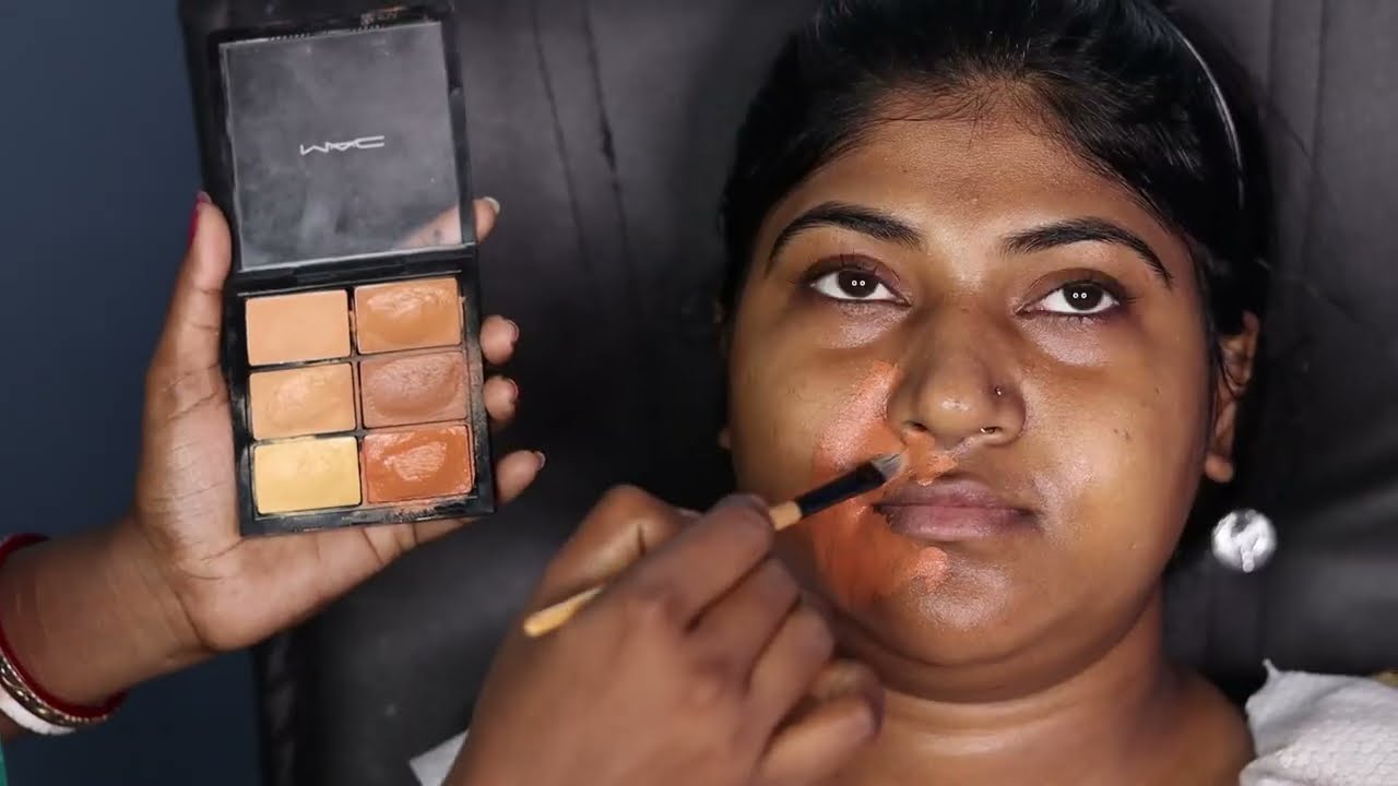 Bridal Makeup On Dusky Skin/Step By Step Bridal Makeup