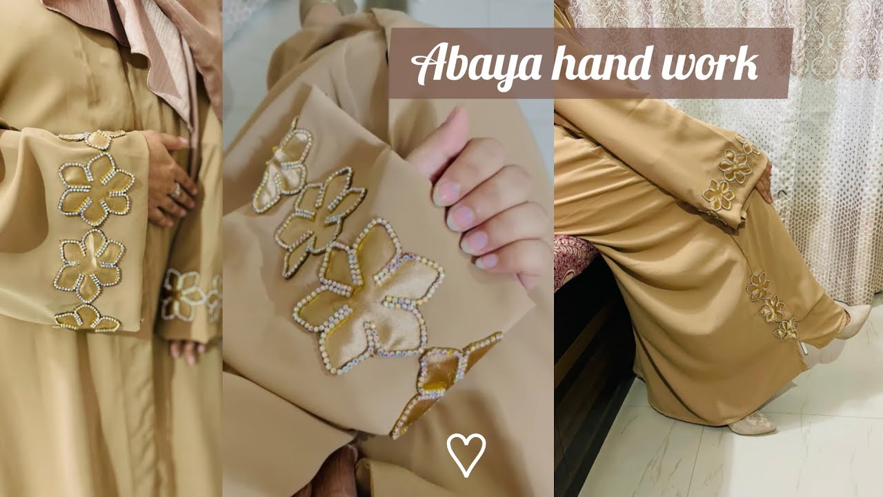 Abaya embroidery Work || Abaya designing 🤍💫