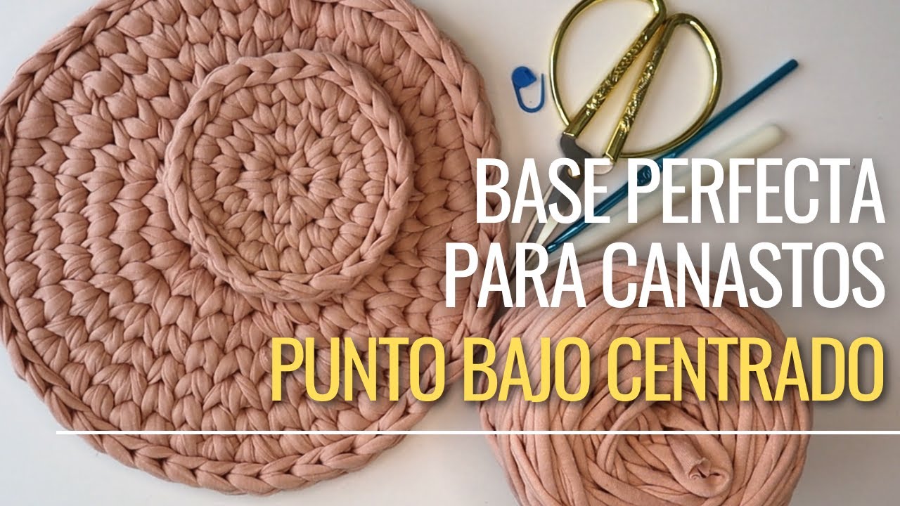 Base redonda perfecta para canastos, individuales y posavasos en trapillo / Punto bajo centrado!