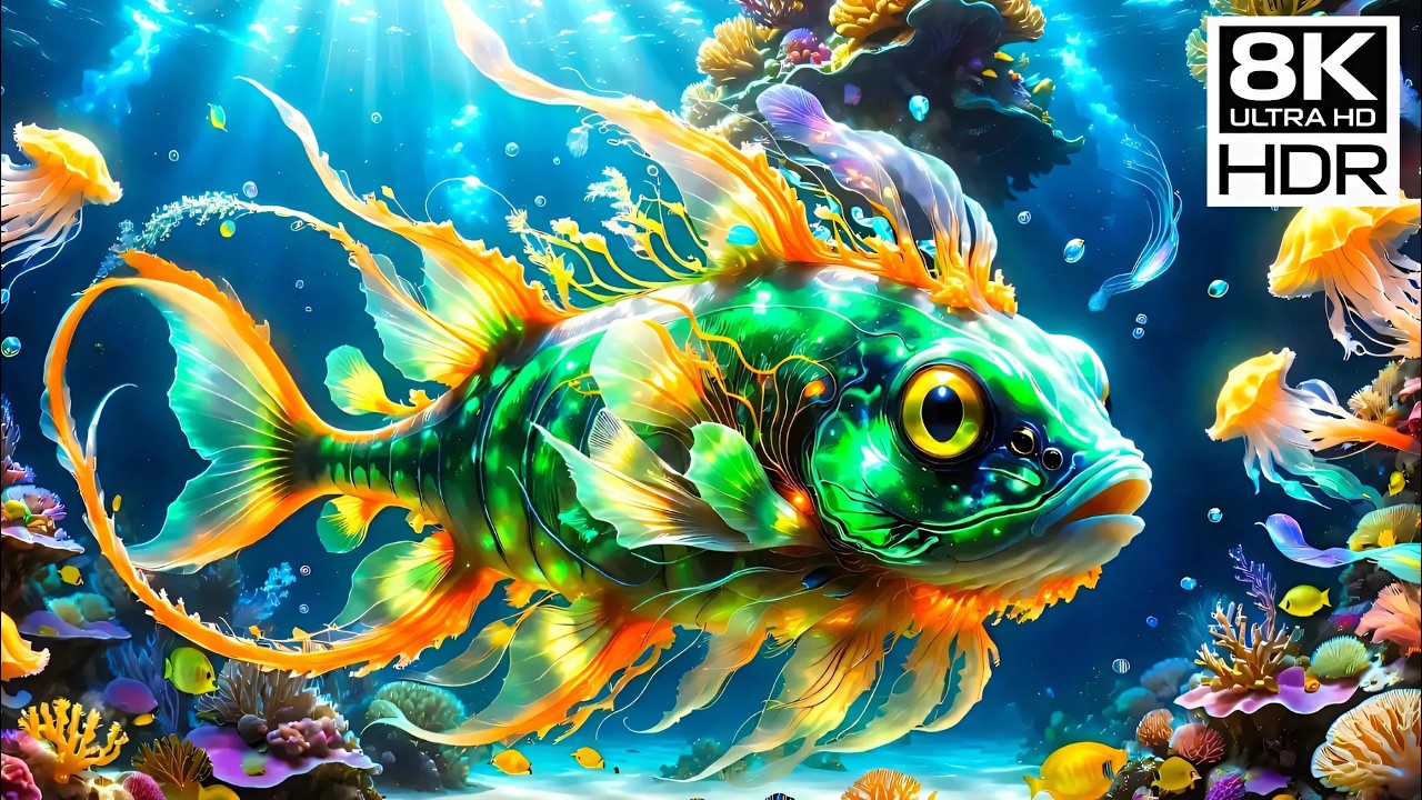 Calm Ocean Paradise 🐠 Stunning Marine Life & Soothing Blue Atmosphere 4K