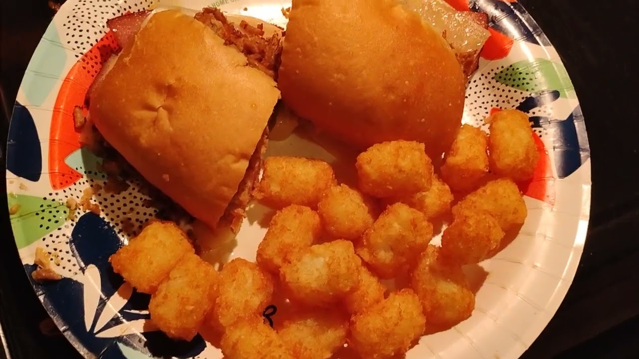 Mini Cuban Sandwich & tots