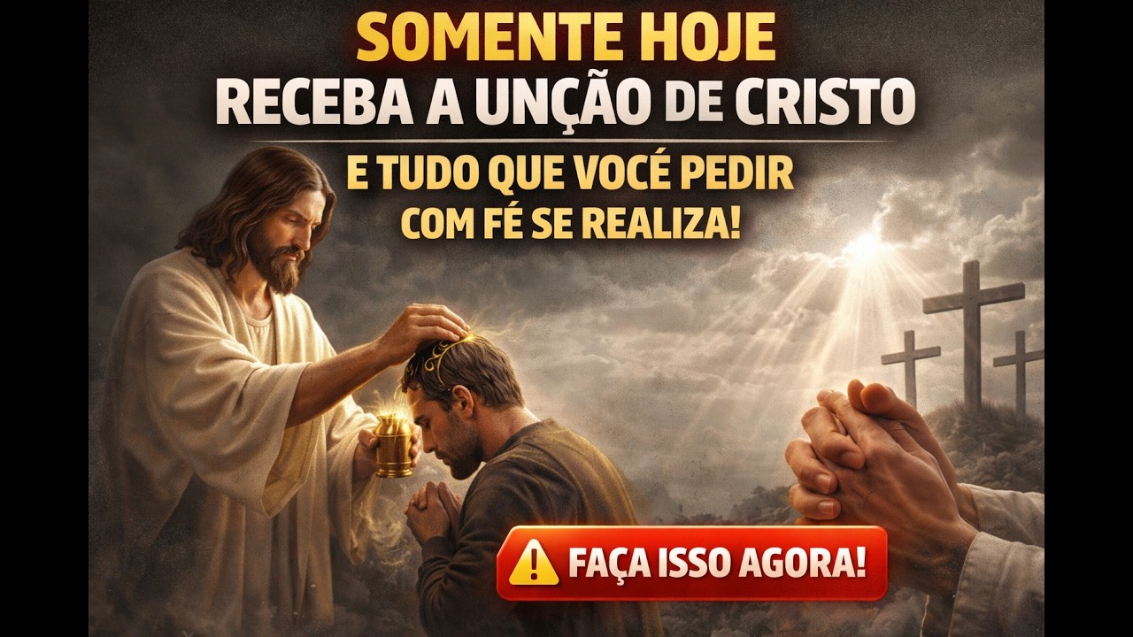 SOMENTE HOJE RECEBA A UNÇÃO DE CRISTO E TUDO QUE VOCE PEDIR COM FÉ SE REALIZA!