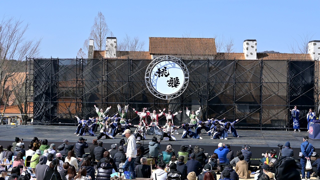 岡山うらじゃ連 蓮雫　あかいわ桃磐祭（モモロックフェスティバル）20260301ドイツの森芝生広場【4K・マルチアングル】
