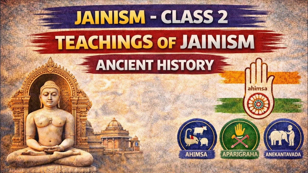 Jainism – Class 2 | Life of Mahavira | Jain Philosophy | Ancient History | UPSC CSE 