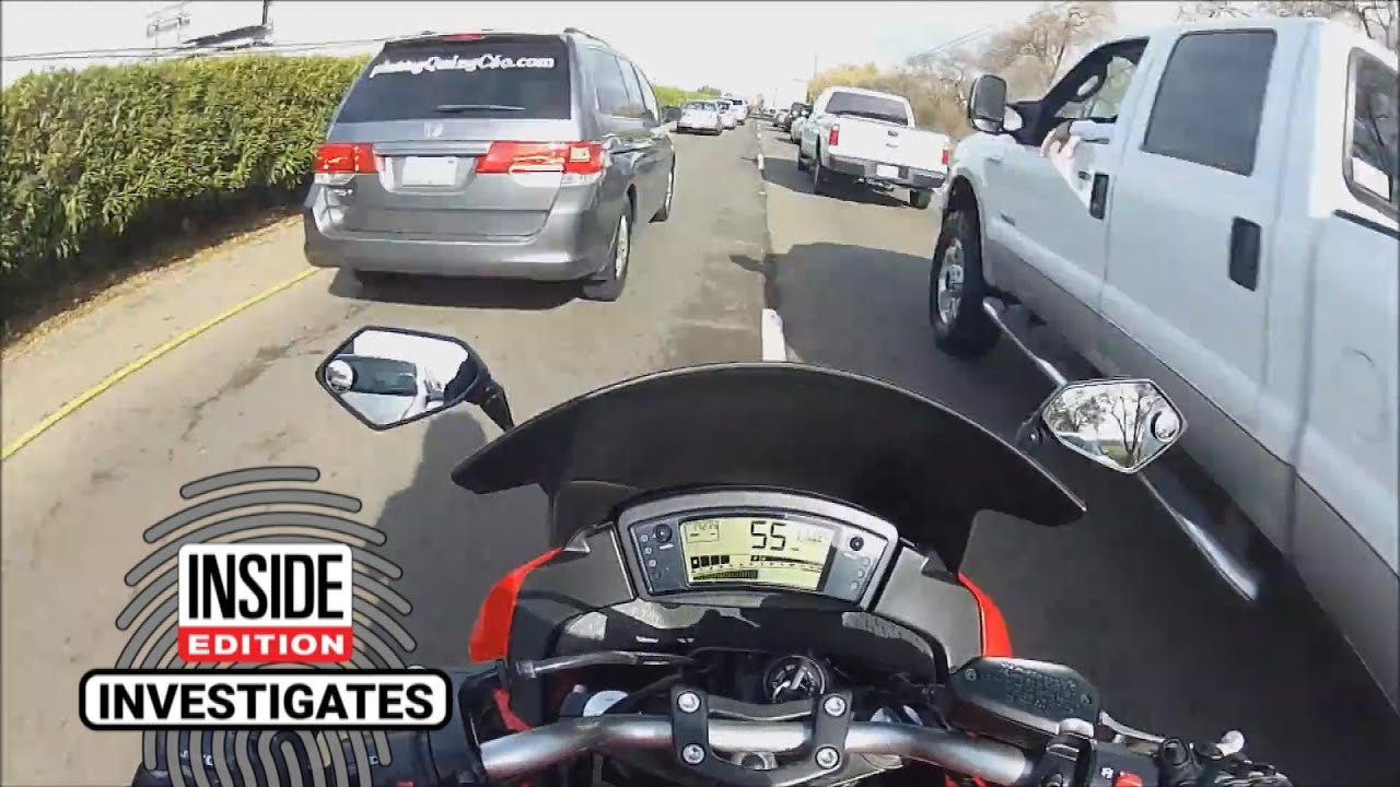 Motorcyclist's Brush With Death Won't Stop His Lane Splitting