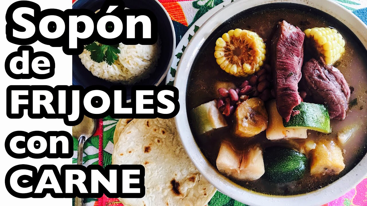 SOPA DE FRIJOLES FRESCOS CON CARNE DE CERDO?!!| Explicado paso a paso :)