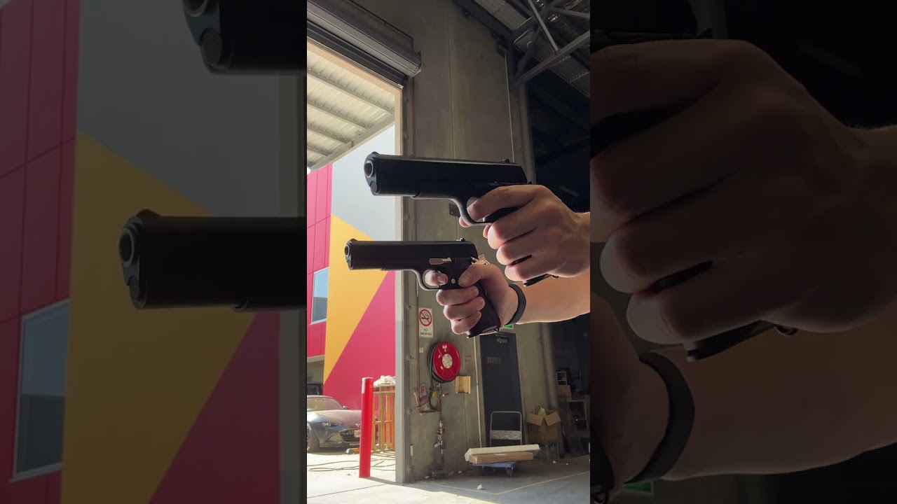 Dual Wielding Gel Blaster Gas 1911 #shorts