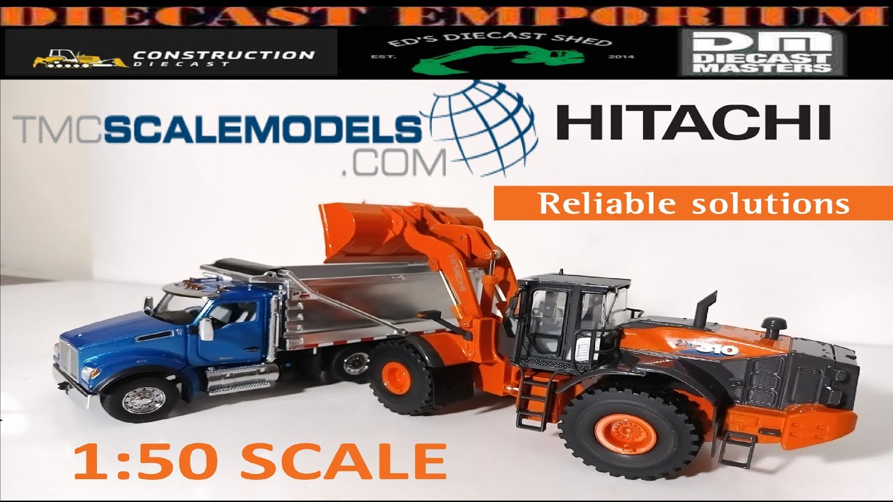 1:50 Scale TMC Hitachi ZW310 Wheel Loader Unboxing & Review