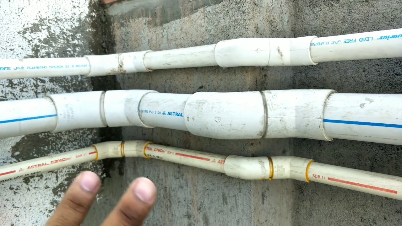 Terrace pipeline, plumbing work