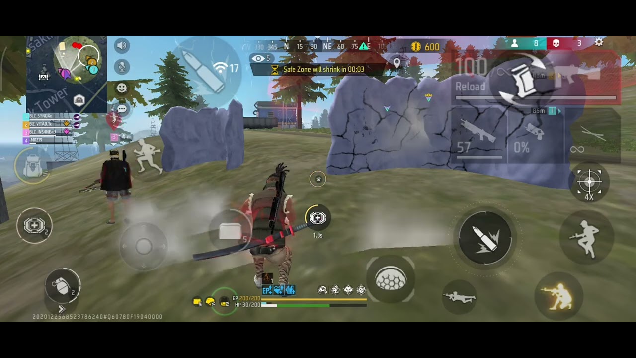 Free Fire Tournament Highlights 😎💣💥😎(TEAM BLZ)   #FF  subscribe  --#MRZ19