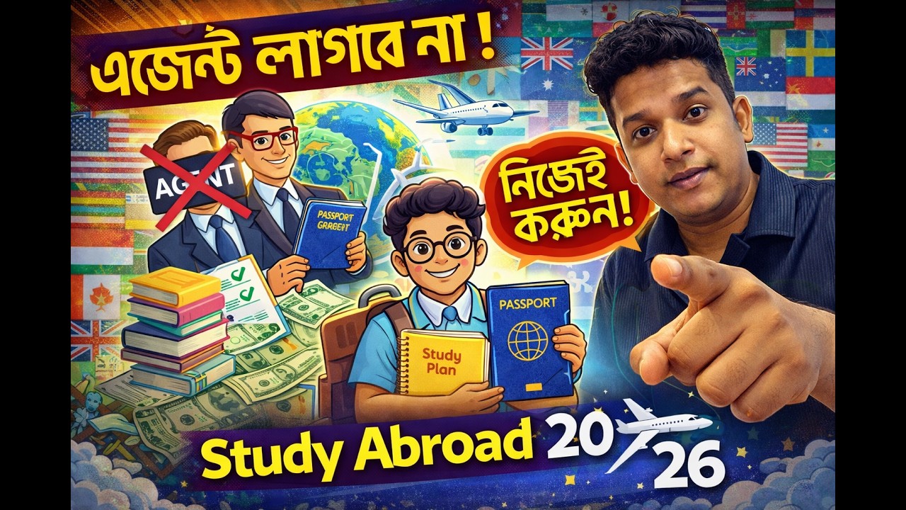 বিদেশে উচ্চশিক্ষা ২০২৬: আবেদন থেকে ভিসা পূর্ণাঙ্গ গাইডলাইন | Study Abroad Guide 2026 🌍