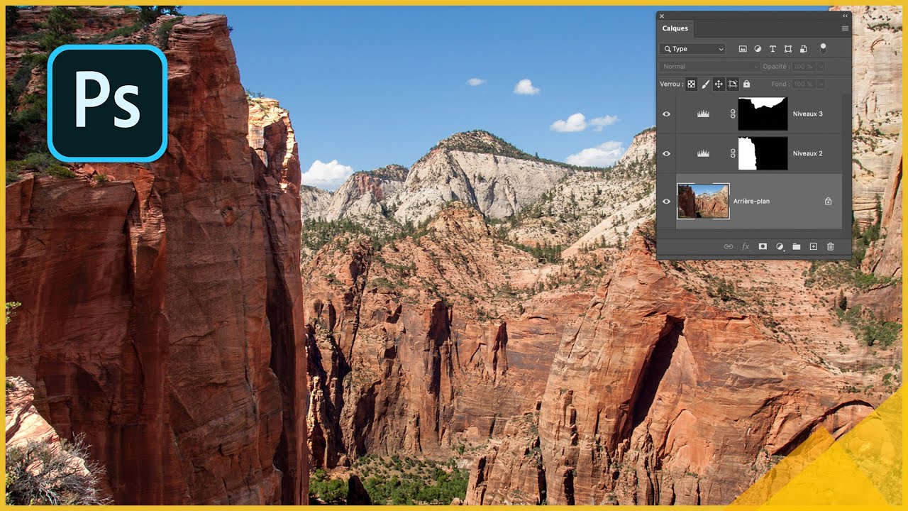 Photoshop Tuto  #10 Le réglage niveaux en pratique : foncer et éclaircir localement