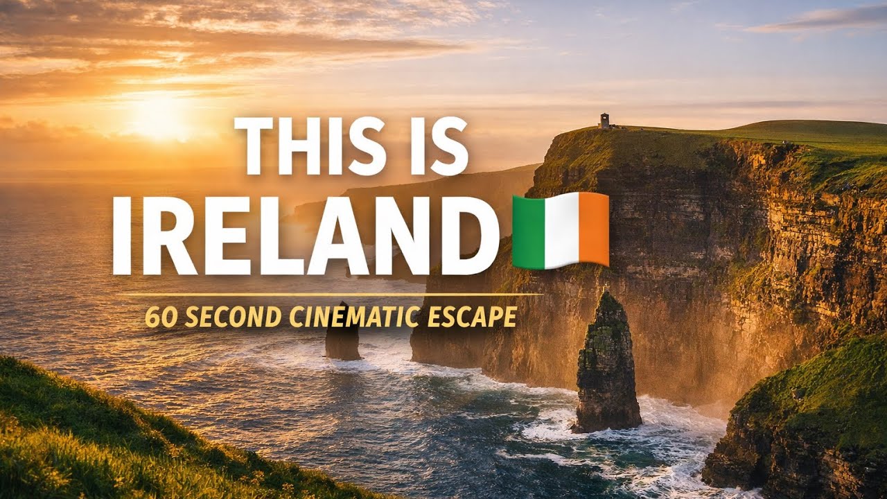 Ireland in 60 Seconds 🇮🇪 | Cliffs of Moher & Cinematic 4K Landscapes