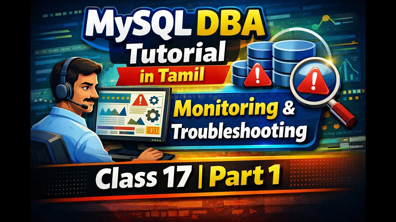 MySQL DBA Tutorial in Tamil | Monitoring & Troubleshooting | Class 17 | Part 1