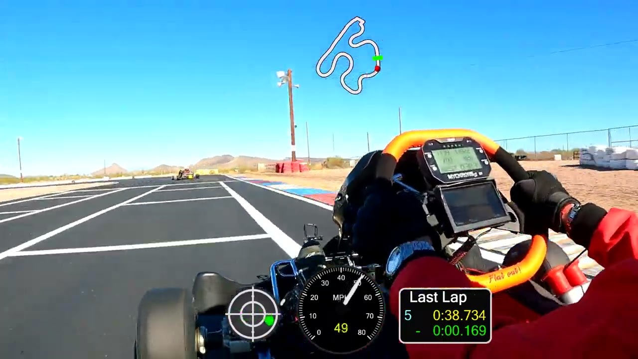 Kart Practice with F1 Style Shifter Paddles - Nov 25, 2023 -  PKRA Vintage Track CCW.