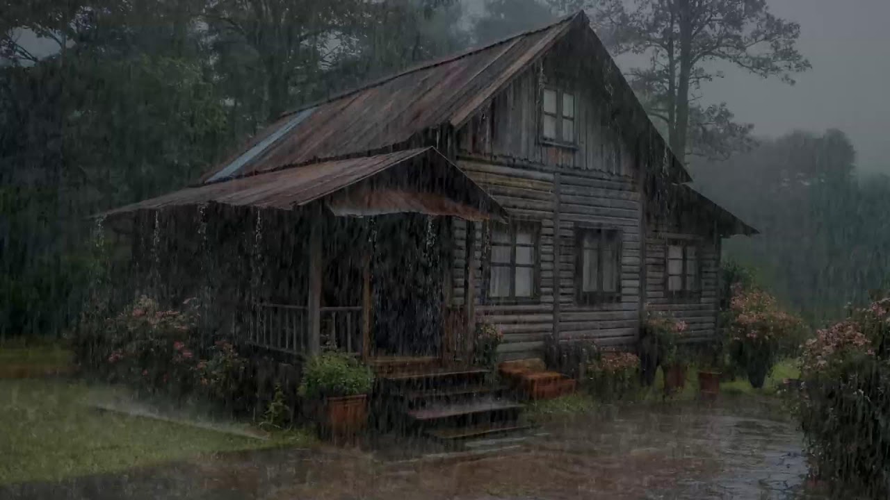 Relaxing rain ambience clearing emotional tension and restoring calm deep rest