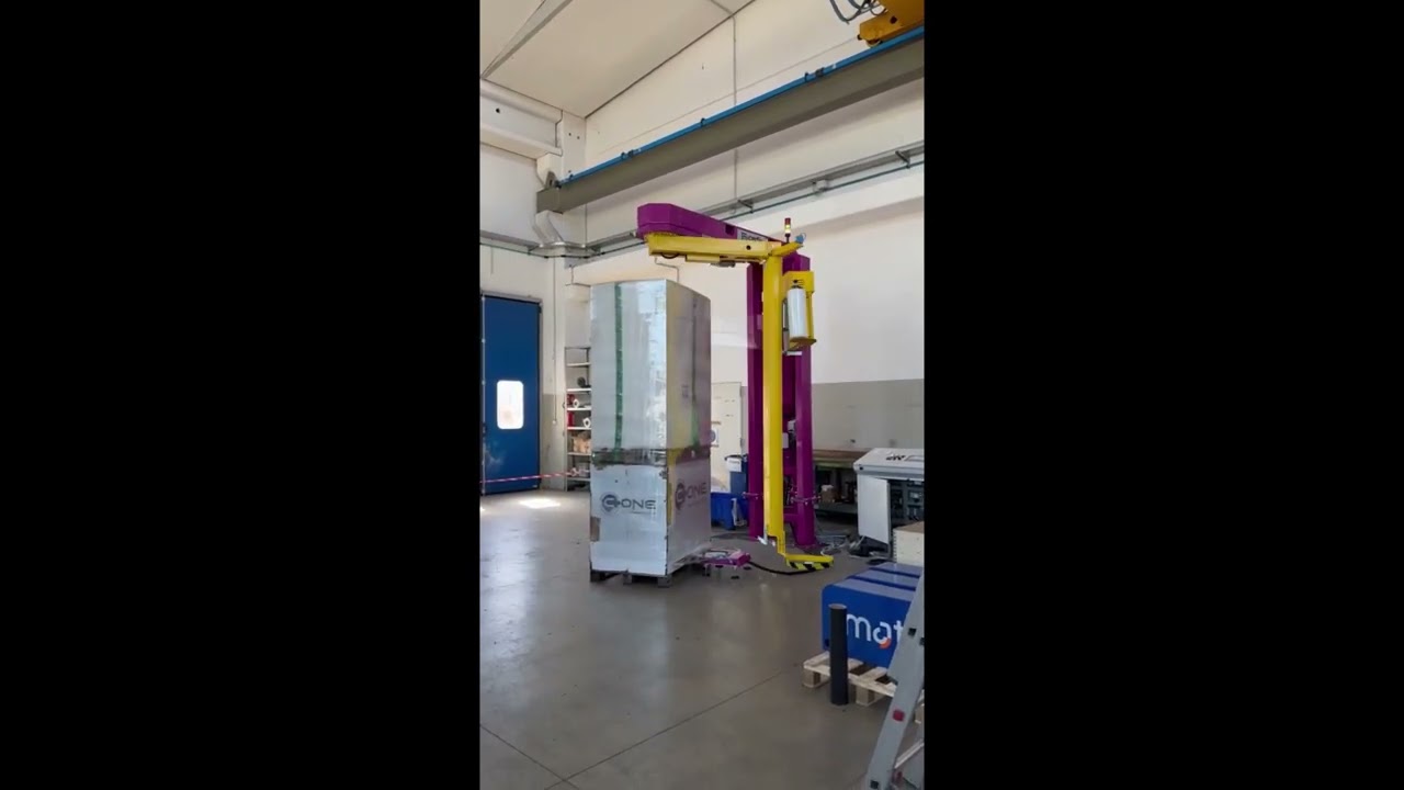 BANDEROLEUSE DE PALETTES  AUTOMATIQUE A BRAS TOURNANT - FILMEUSE DE PALETTES / DPI Emballages