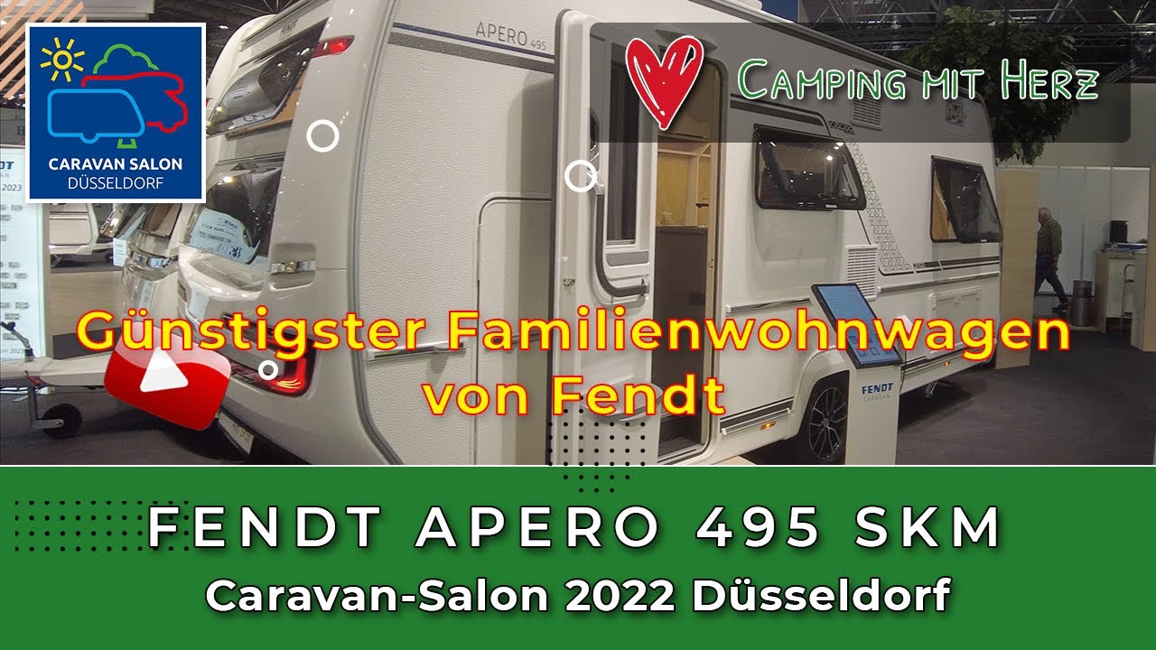 Fendt Apero 495 SKM  - GÜNSTIGSTER Familienwohnwagen von Fendt - Caravan Salon 2022 Düsseldorf