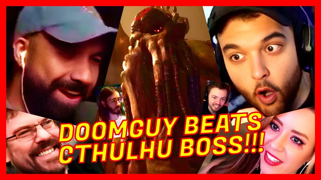 DOOM GUY VS THE OLD ONE BOSS REACTIONS - DOOM THE DARK AGES BOSS REACTIONS CTHULHU THE OLD ONE BOSS!