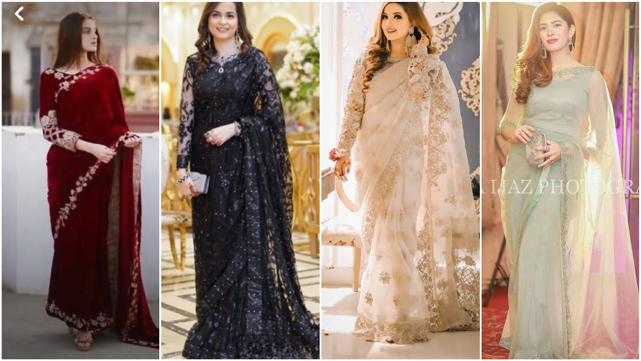 New saree Design 2024||Chiffon,Party wear Saree||Pakistan, Indiana Saree Design 2024