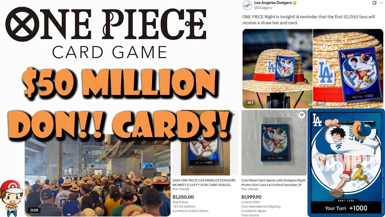 LA Dodgers раздали карты One Piece DON на $50 МИЛЛИОНОВ!! Это безумие! (Новости One Piece TCG)