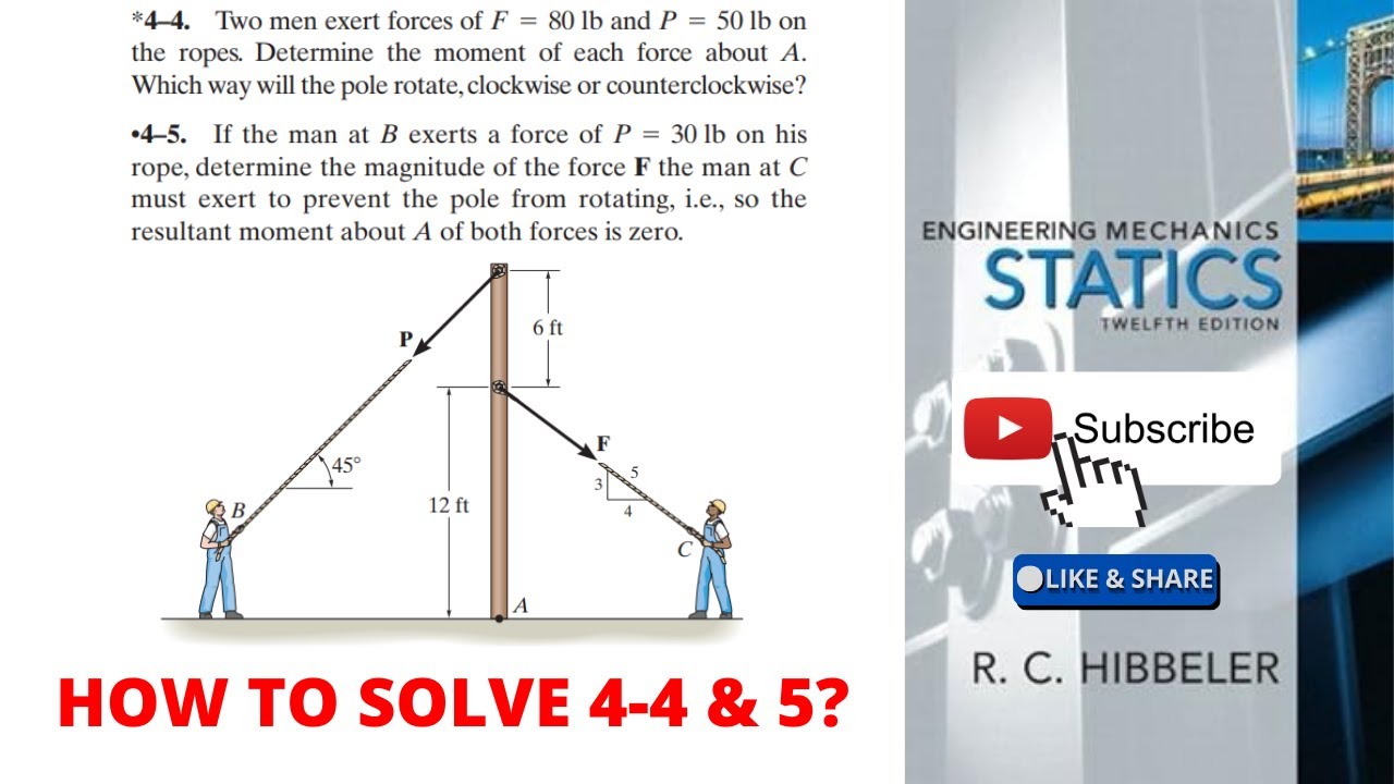 4-4/5 hibbeler statics chapter 4 | hibbeler statics | hibbeler