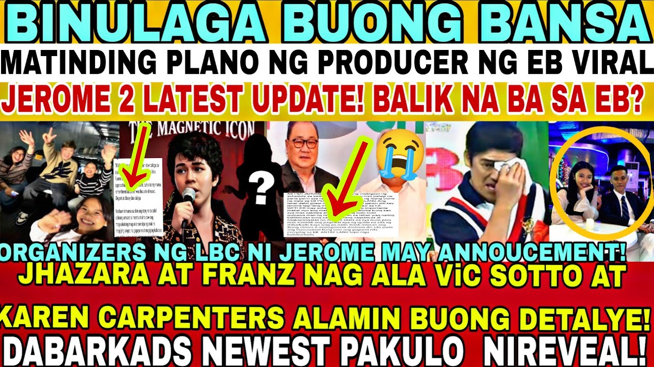 SHOCK😭JEROME MAY PANG GULAT NEWS 2 LATEST NEWS BALIK EB NABA? 2 CLONESVIRAL PRODUCER MAY COMEBACK❓
