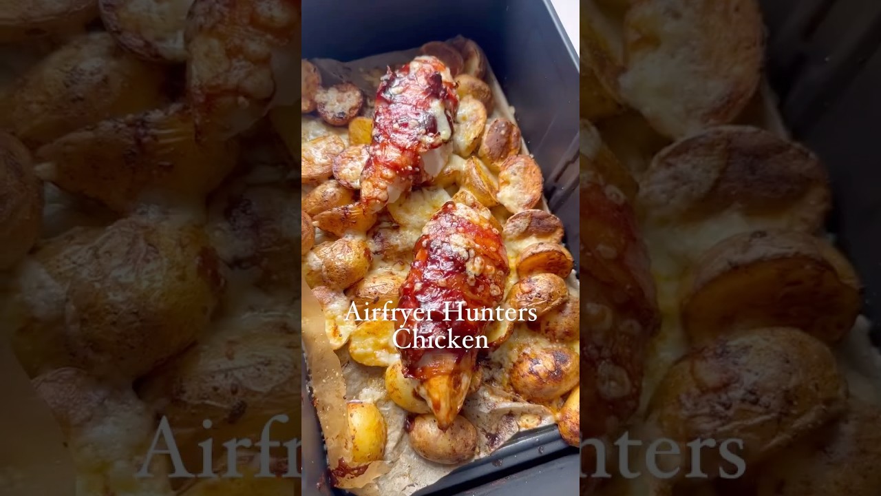 Airfryer Hunters Chicken 🍗🥓 #airfryer #chicken #chickenrecipes #hunterschicken #shorts #food